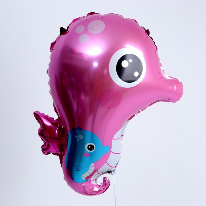 Шар фольгированный 18" «Морской конёк», цвет розовый - Фото 1