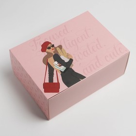 Коробка подарочная складная, упаковка, «GIRL», 25 х 18 х 10 см