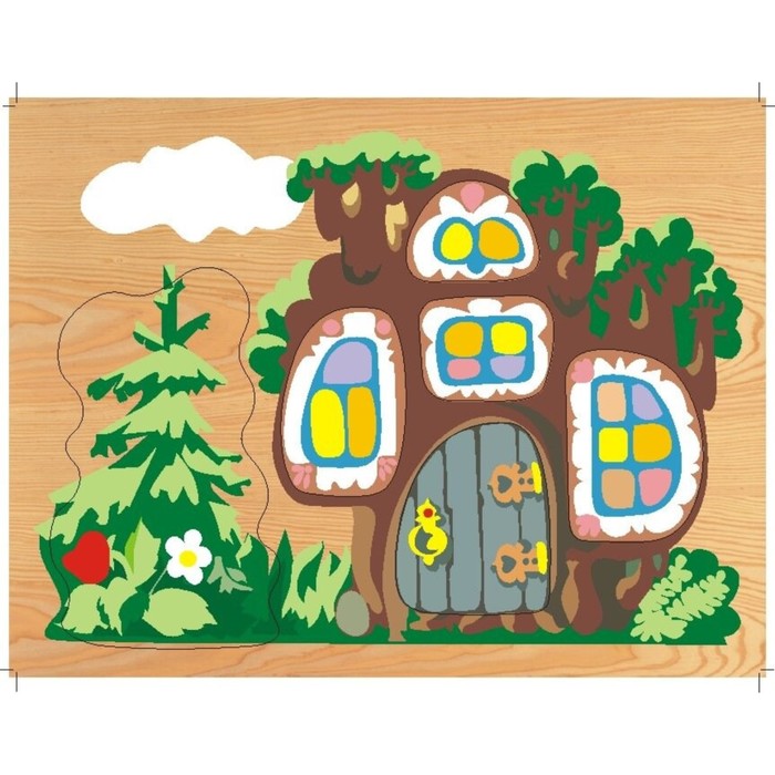 Модель сборная деревянная Чудо-Дерево «Дерево-Теремок» - Фото 1