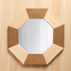 Зеркало восьмиугольное "Сота" зебра, 48х48х3 - фото 2683022