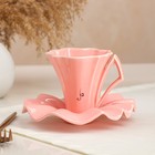 Чайная пара "Лотос розовый", деколь, 2 предмета, блюдце, кружка 0.2 л, микс - Фото 2