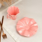 Чайная пара "Лотос розовый", 2 предмета, блюдце, кружка 0.2 л - Фото 4