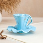 Чайная пара "Лотос голубой", декор, 2 предмета, блюдце, кружка 0.2 л - Фото 2