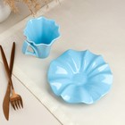 Чайная пара "Лотос голубой", декор, 2 предмета, блюдце, кружка 0.2 л - Фото 4