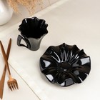 Чайная пара "Лотос черный ", 2 предмета, блюдце, кружка 0.2 л - Фото 4