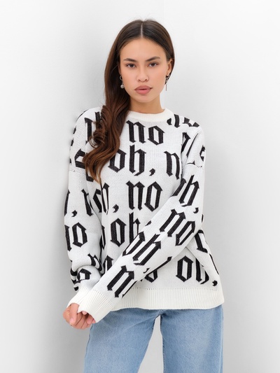 Джемпер женский MIST Knitwear, размер 40-42, белый