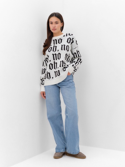 Джемпер женский MIST Knitwear, размер 40-42, белый