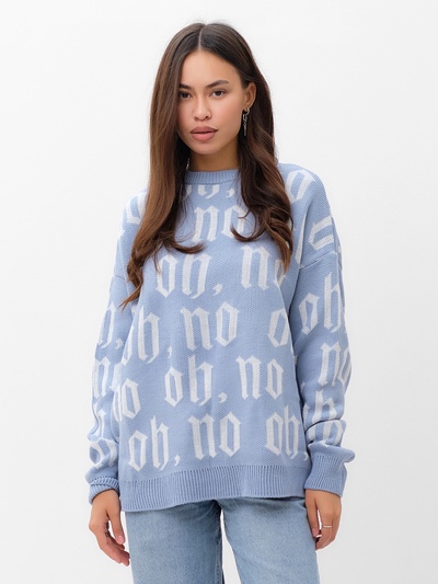 Джемпер женский MIST Knitwear, размер 44-46, голубой
