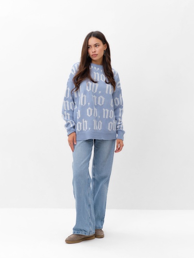 Джемпер женский MIST Knitwear, размер 44-46, голубой