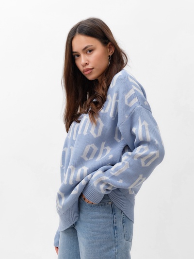 Джемпер женский MIST Knitwear, размер 44-46, голубой