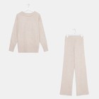 Костюм женский (джемпер, брюки) MIST, размер 40-42, бежевый - Фото 10