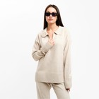 Костюм женский (джемпер, брюки) MIST, размер 48-50, бежевый - Фото 4