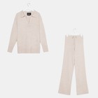 Костюм женский (джемпер, брюки) MIST, размер 48-50, бежевый - Фото 7