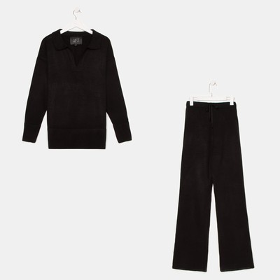Костюм женский (джемпер, брюки) MIST, размер 40-42, чёрный
