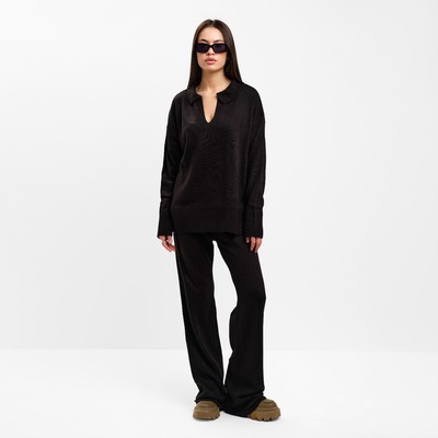 Костюм женский (джемпер, брюки) MIST, размер 44-46, чёрный