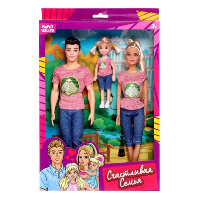 Набор кукол «Счастливая семья», МИКС, уценка (помята упаковка)