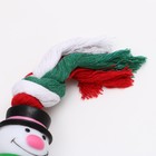 Игрушка для собак "Снеговик на канате" (канат 1,6 см), 25 х 8 х 7 см - Фото 4