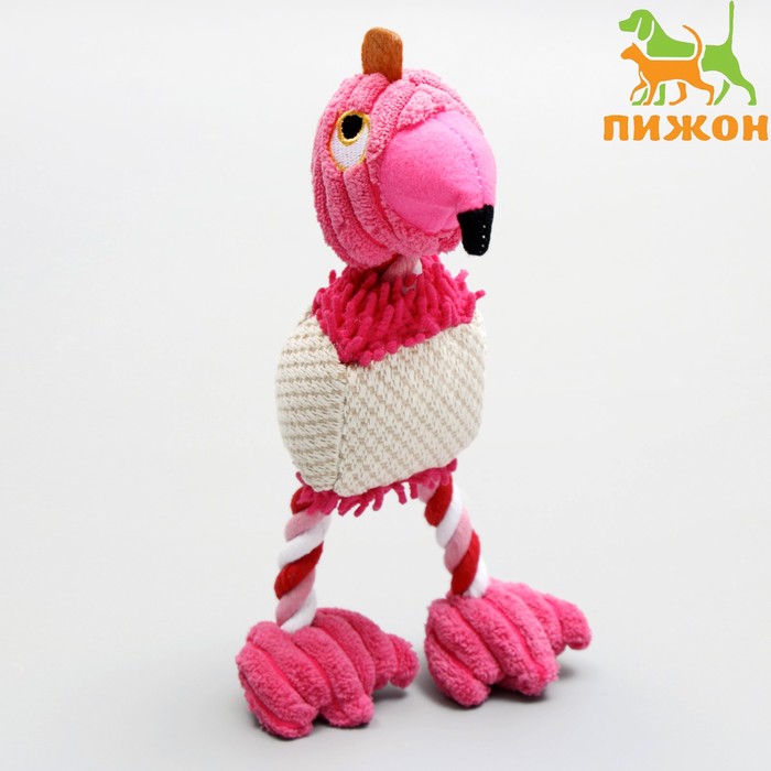 Игрушка текстильная "Веселый фламинго", 28 х 6 см