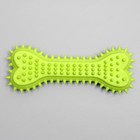 Игрушка жевательная литая «Кость с шипами», 15×6×2.5 см, салатовая - Фото 2