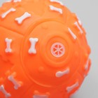 Игрушка пищащая "Бум косточек" для собак, 7,5 см, оранжевая - фото 10077472