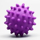 Игрушка пищащая "Колючий шар" для собак, 9 см, фиолетовая - Фото 2