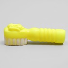 Игрушка пищащая "Зубная щётка" для собак, 15 х 5 см, жёлтая - Фото 2