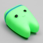 Игрушка пищащая "Зубик" для собак, 9 x 6,5 см, зелёная - Фото 2