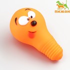 Игрушка пищащая "Лампочка" для собак, 10,5 x 6 см, оранжевая - фото 318745507