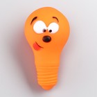 Игрушка пищащая "Лампочка" для собак, 10,5 x 6 см, оранжевая - Фото 2