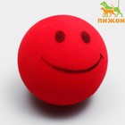 Игрушка бархатная с пищалкой "Улыбка", 4 см, красная - фото 2107185
