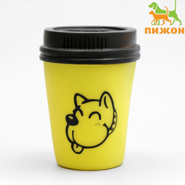 

Игрушка пищащая "Кофе" для собак, 10 х 7 см, жёлтая