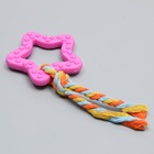 Игрушка жевательная с канатом «Звезда с хвостом», розовая - фото 60798181