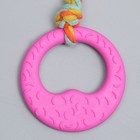 Игрушка жевательная с канатом "Гиря", розовая - Фото 4
