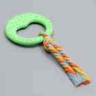 Игрушка жевательная с канатом «Гиря», зелёная - Фото 6