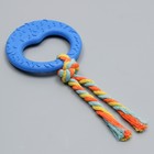 Игрушка жевательная с канатом «Гиря», синяя - Фото 3
