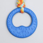 Игрушка жевательная с канатом «Гиря», синяя - Фото 4