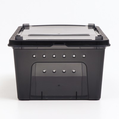 Переноска - отсадник для рептилий, 26×17.5×11.5 см, черная