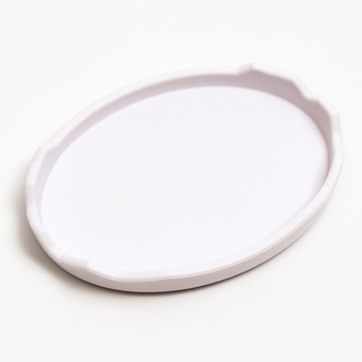 Кормушка для террариума, 8.15×6×1.1 см, белая