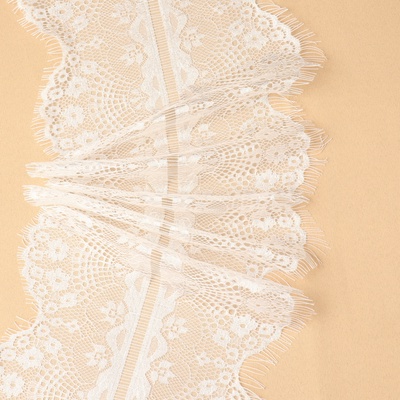 Кружево реснички, 195 мм, 3±0.5 м, белое