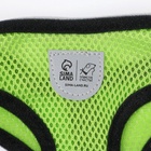 Шлейка дышащая с поводком и светоотражающей нашивкой, M, ОШ 33, ОГ 32-43, зеленая - Фото 6