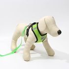 Шлейка дышащая с поводком и светоотражающей нашивкой, M, ОШ 33, ОГ 32-43, зеленая - Фото 7