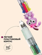 Ручка-прикол шариковая Calligrata «Зайка», 4-цветная, резиновый упор, МИКС - Фото 3