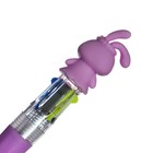 Ручка-прикол шариковая Calligrata «Зайка», 4-цветная, резиновый упор, МИКС - Фото 5