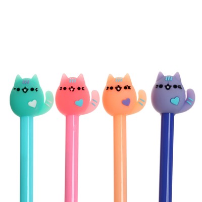 Ручка гелевая-прикол Calligrata "Кошка", МИКС