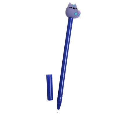Ручка-прикол Calligrata «Кошка», синий стержень, гелевая, МИКС