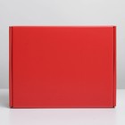 Коробка подарочная складная, упаковка, «Красная», 27 х 21 х 9 см - фото 9578852