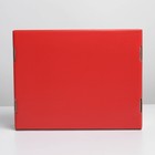 Коробка подарочная складная, упаковка, «Красная», 27 х 21 х 9 см - фото 9578851