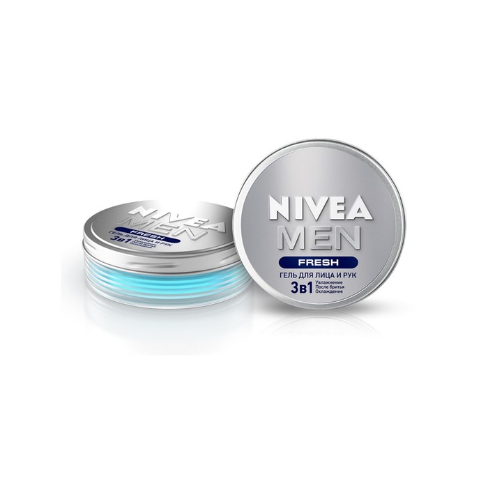 Увлажняющий гель для лица и рук Nivea MEN Fresh 3 в 1, для мужчин, 75 мл 25844