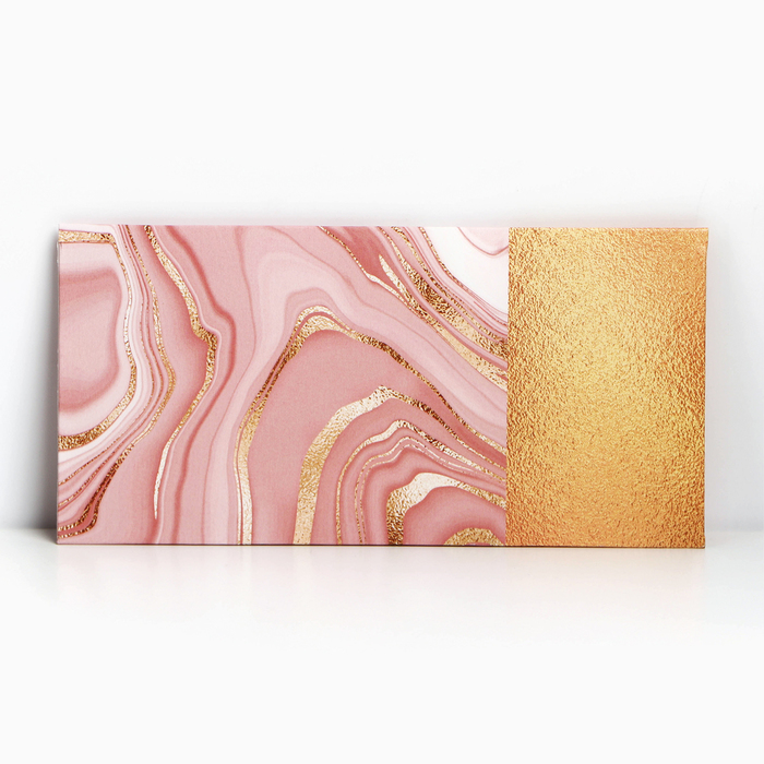 Конверт для денег «Розовый мрамор», 16,5 × 8 см