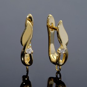 Швензы родированные «Женственность», цвет белый в золоте